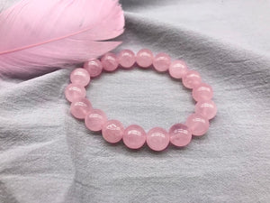 Bracelet de guérison et amour en perles de Quartz rose