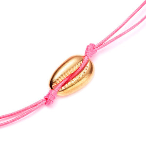 Bracelet H/F "Faites un vœux" coquille d'or