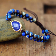 Charger l&#39;image dans la galerie, Bracelet Bohème tressé en Lapis Lazuli