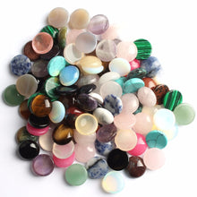Charger l&#39;image dans la galerie, Lot de 10 pierres mélangée en forme Rondes 10 mm de Quartz Rose, Aventurine, Turquoise, Labradorite, Agate, Jade et autresl
