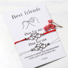 Charger l&#39;image dans la galerie, Bracelets double &quot;Faites un vœux&quot; Infini Cœur pour Couple ou amitié à offrir