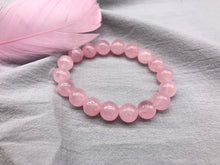 Charger l&#39;image dans la galerie, Bracelet de guérison et amour en perles de Quartz rose
