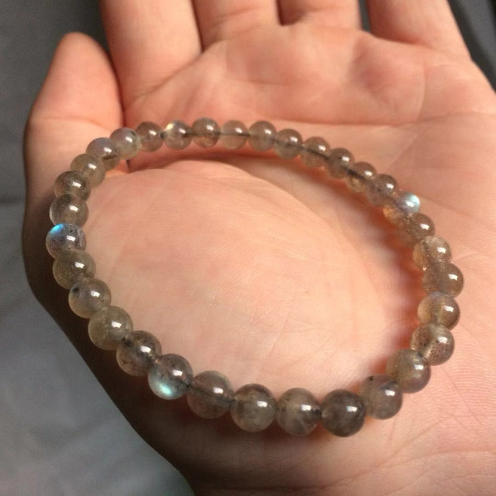 Bracelet Anti Fatigue en perles de Labradorite de 4 à 10 mm