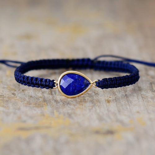 Bracelet lacet d'Amitié en Lapis Lazuli