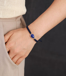 Bracelet lacet d'Amitié en Lapis Lazuli