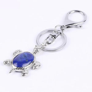 Porte clés Tortue en Lapis Lazuli