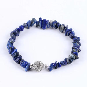 Bracelet baroque en Lapis Lazuli Amour et Amitié fermoire magnétique