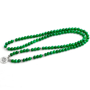 Bracelet H/F porte chance en 108 perles d'Aventurine et charmes