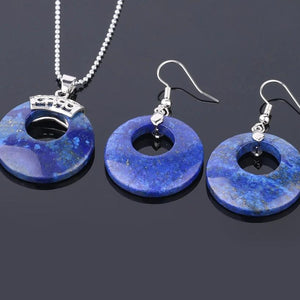 Ensemble de 2 bijoux ronds en Lapis Lazuli
