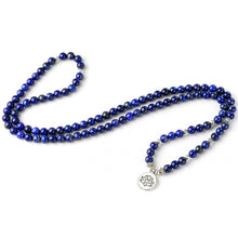 Charger l&#39;image dans la galerie, Bracelet H/F Grossesse, Fécondité et Peau en 108 perles de Lapis Lazuli et charmes