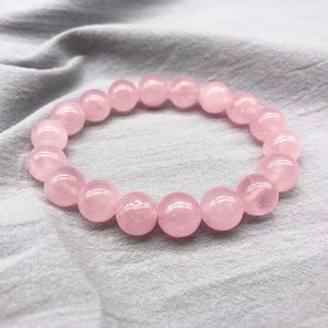 Bracelet de guérison et amour en perles de Quartz rose