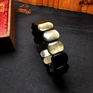 Bracelet de Protection en Obsidienne dorée qualité AAAAA